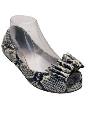 Shoes BLOCH Python Print Leather Ballerina Flats Size 38 7 1/2